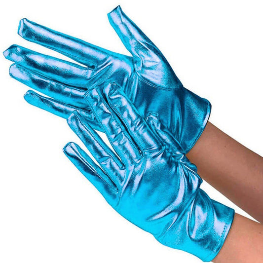 Guantes Azul Claro Metalizados