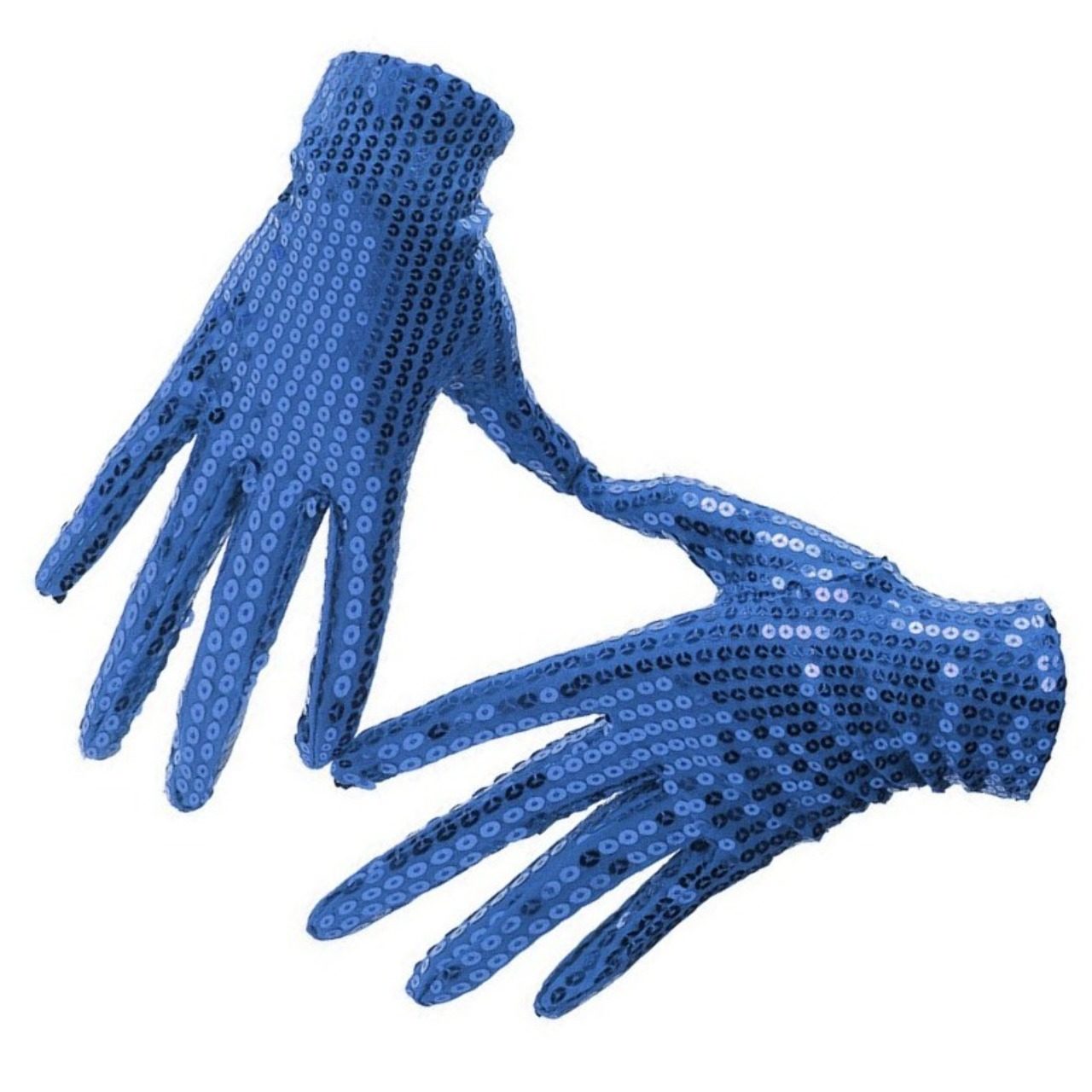 Guantes Azules Lentejuelas