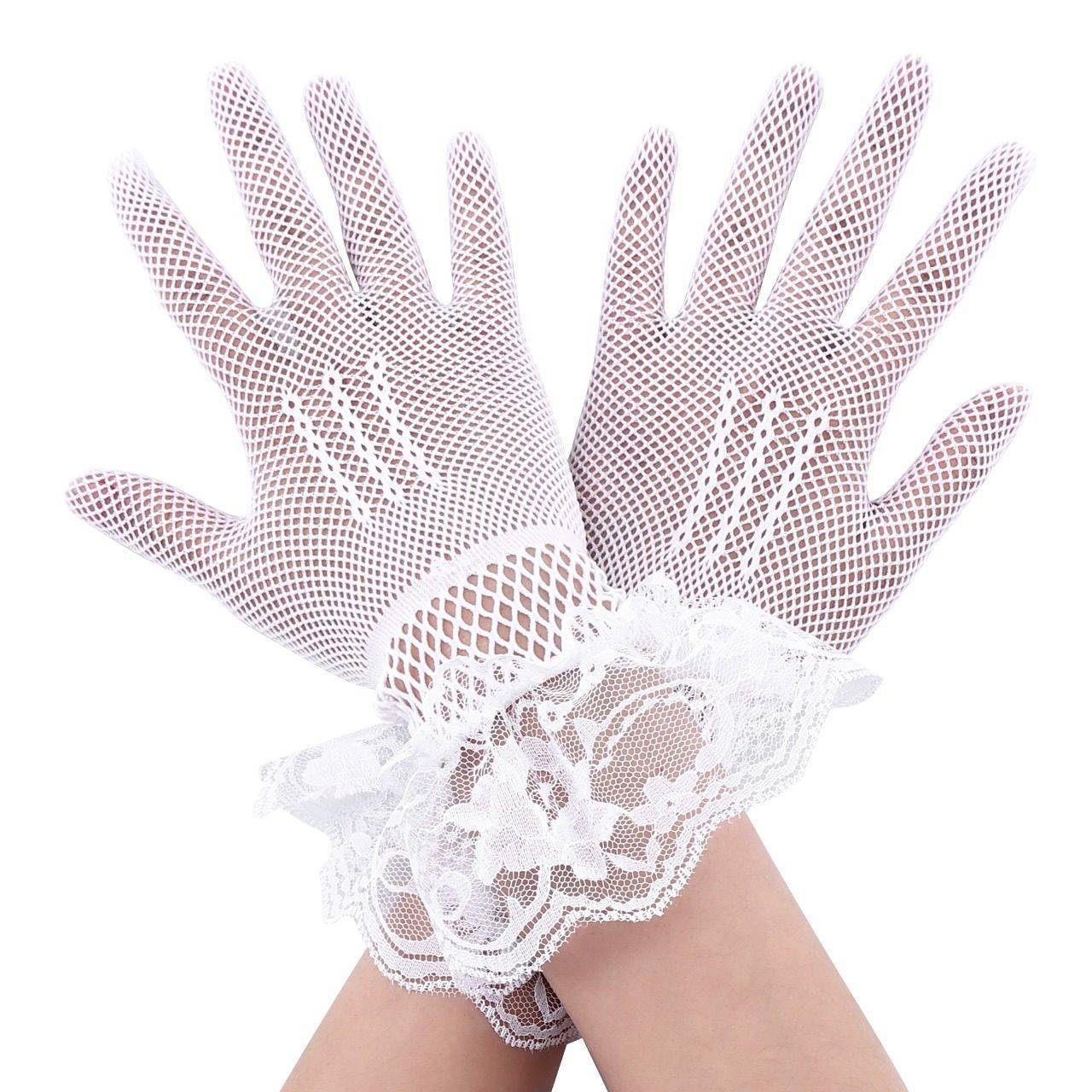 Guantes de Encaje Red Blanco