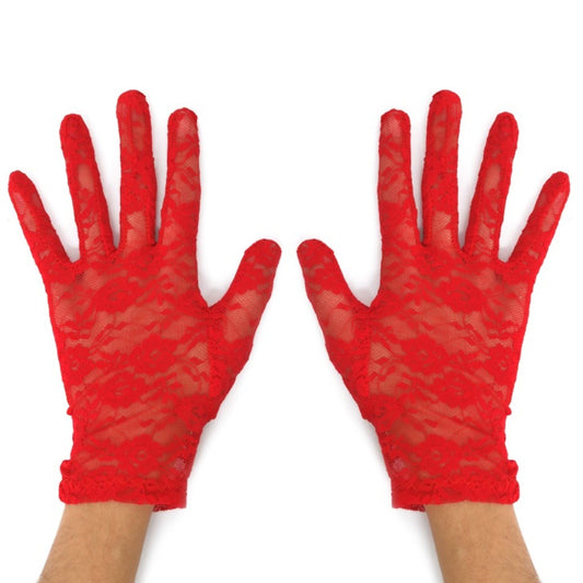 Guantes de Encaje Rojo