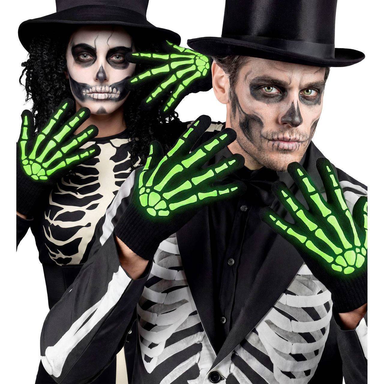 Guantes de Esqueleto Huesos Glow