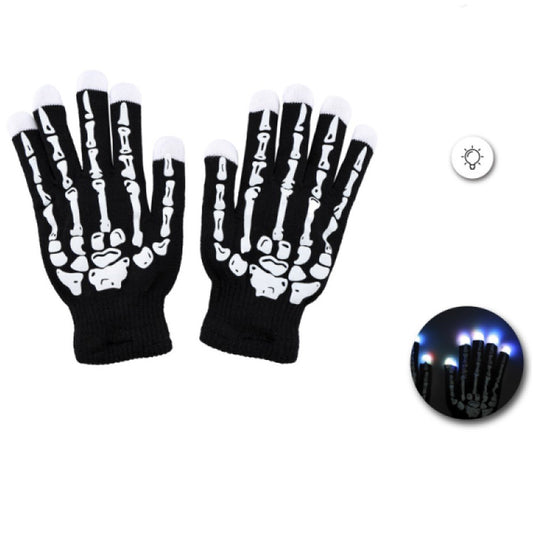 Guantes de Esqueleto con Luz Led