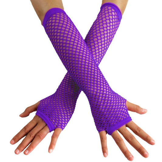 Guantes de Rejilla Largo Violeta
