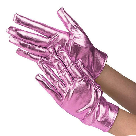 Guantes Rosas Metalizados