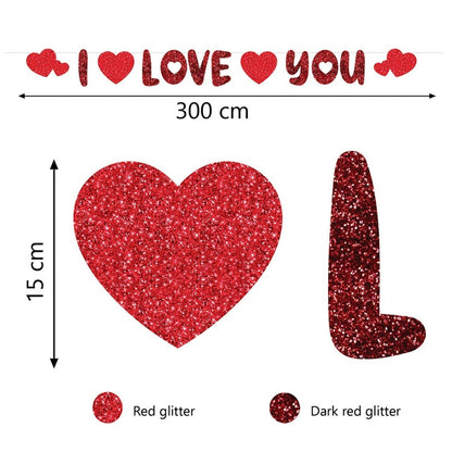 Guirnalda de San Valentín "I Love You"