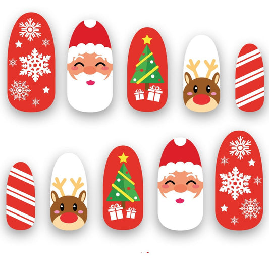 Kit de 10 Uñas Navideñas