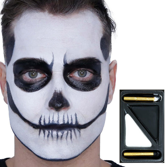 Kit de Maquillaje Esqueleto Blanco y Negro