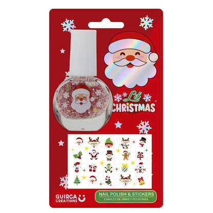 Kit de Pintauñas y Pegatinas Navidad