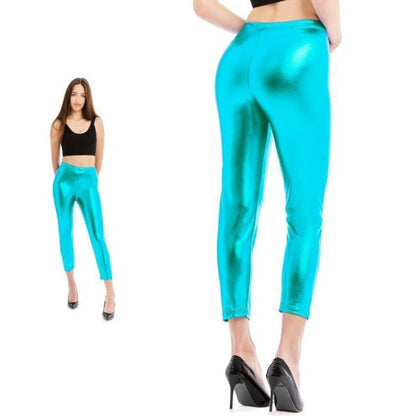 Leggings Azul Claro Metalizado para adulto