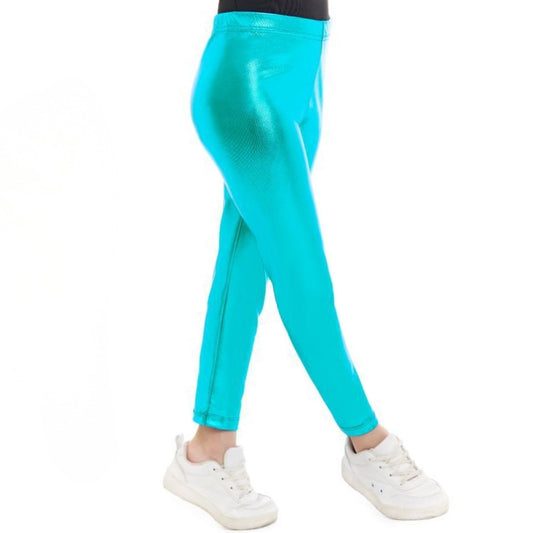 Leggings Azul Claro Metalizado infantil
