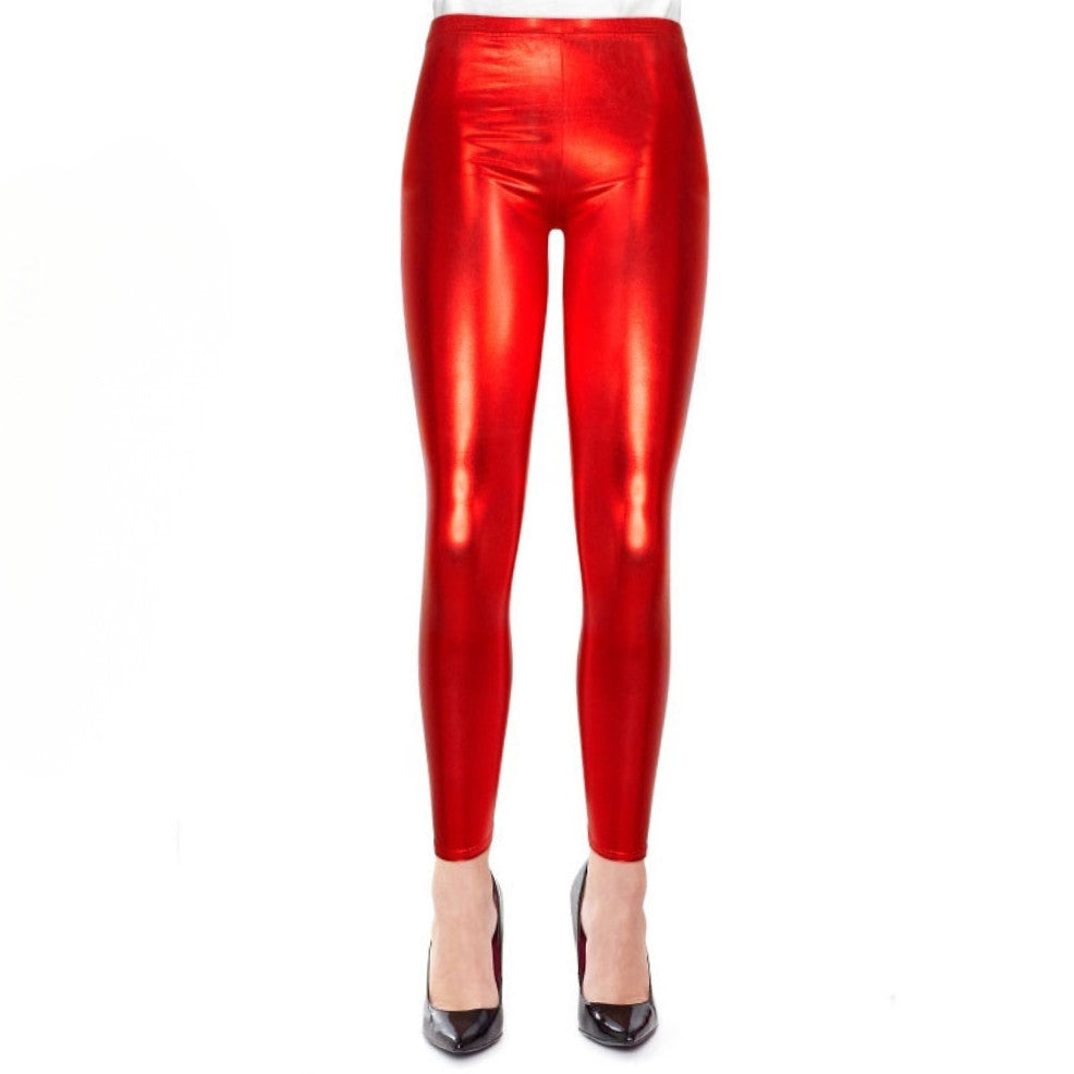 Leggings Rojo Metalizado para adulto