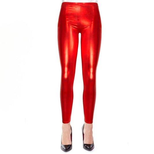 Leggings Rojo Metalizado para adulto