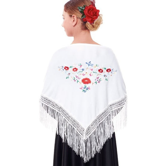 Mantón Blanco Bordado infantil