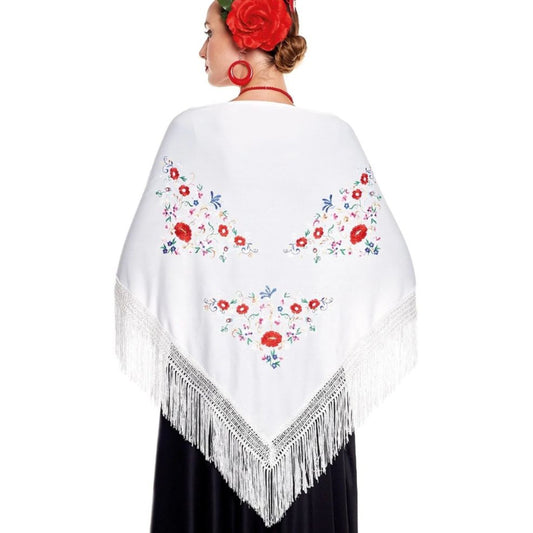 Mantón Blanco Bordado