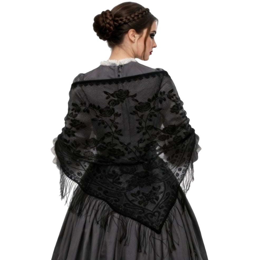Mantón de Encaje Negro