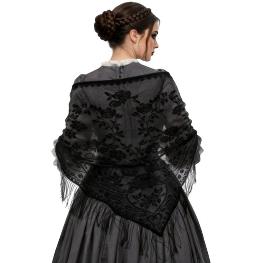 Mantón de Encaje Negro