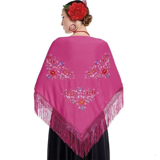 Mantón Fucsia Bordado