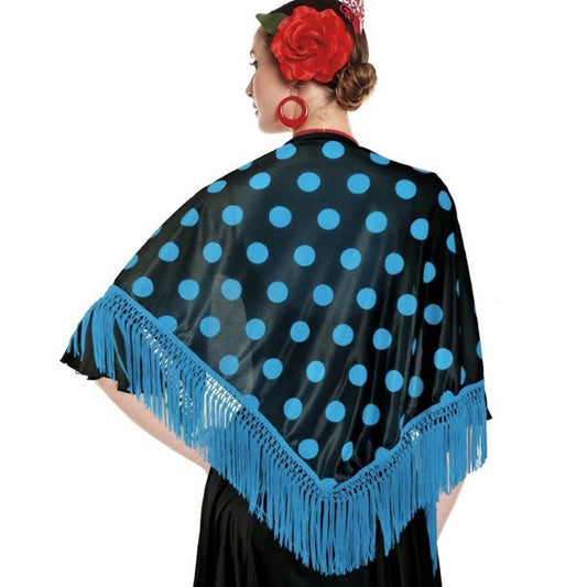 Mantón de Lunares Azules