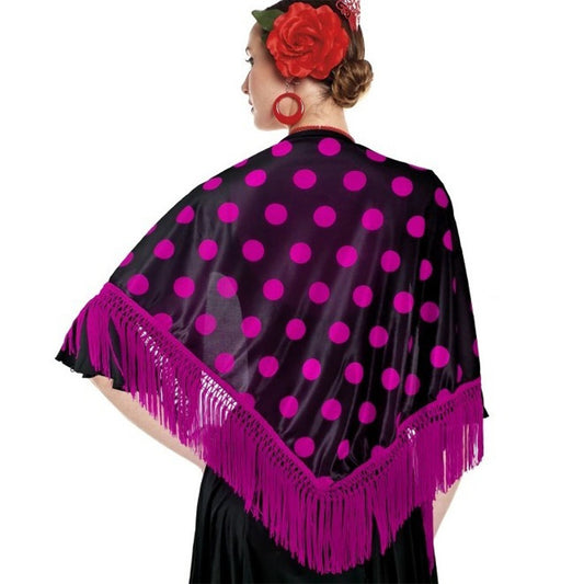 Mantón de Lunares Fucsias