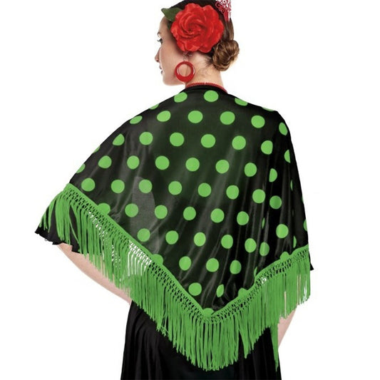 Mantón de Lunares Verdes