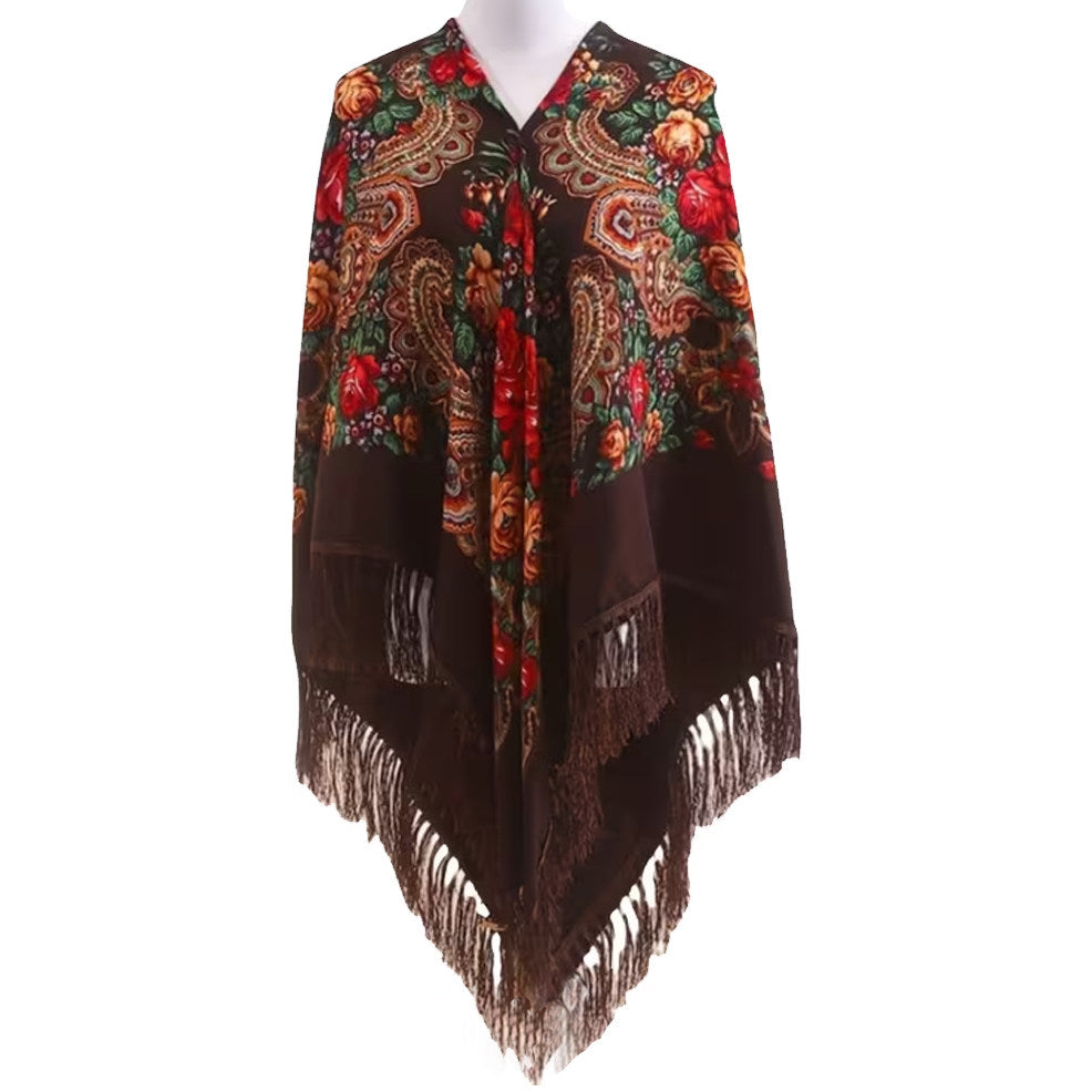 Mantón Tradicional Marrón