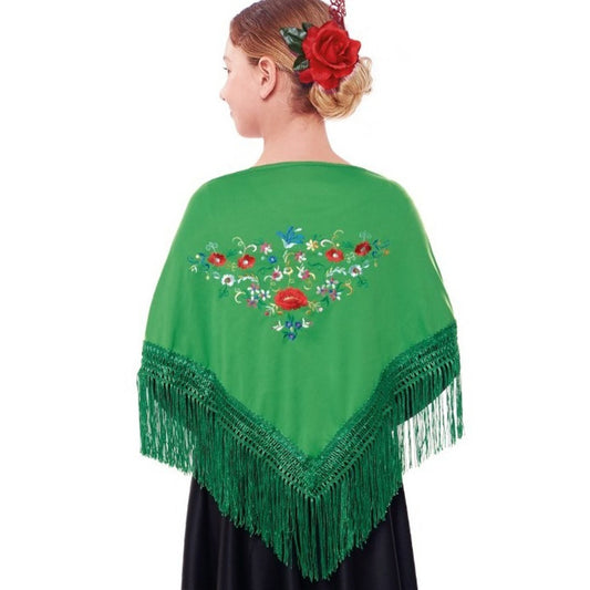 Mantón Verde Bordado infantil