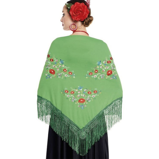 Mantón Verde Bordado