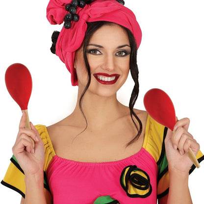 Maracas Rojas de Madera