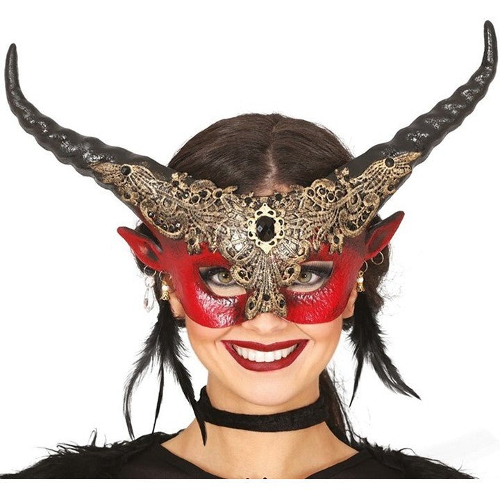 Máscara de Demonio con Cuernos