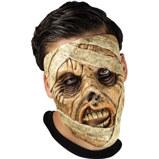 Máscara de látex de Zombie Momia Vendas
