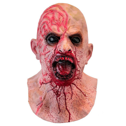 Máscara de látex de Zombie Sangriento con Cuello