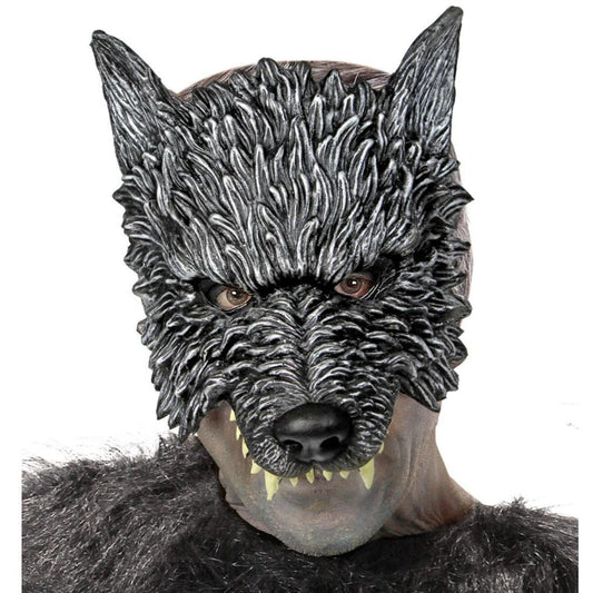 Media Máscara de Lobo Gris