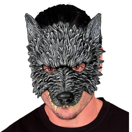 Media Máscara de Lobo Gris