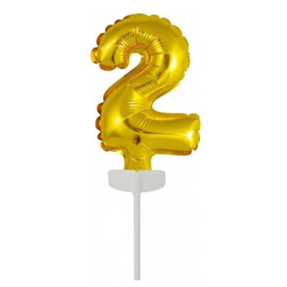 Mini Globo Número 2 Dorado