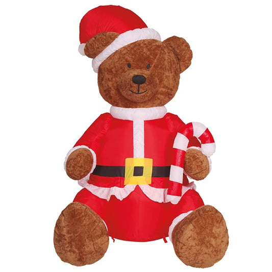 Oso Papá Noel Luminoso Hinchable