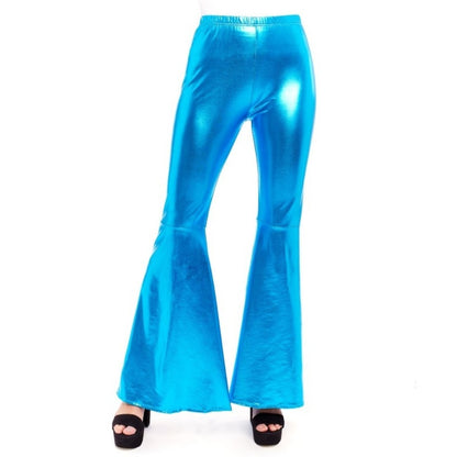 Pantalón Acampanado Azul Metalizado