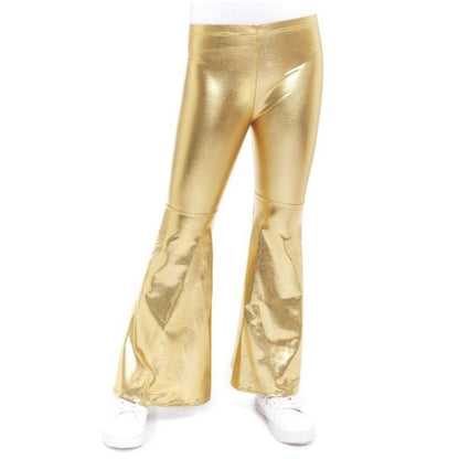 Pantalón Acampanado Dorado Metalizado infantil