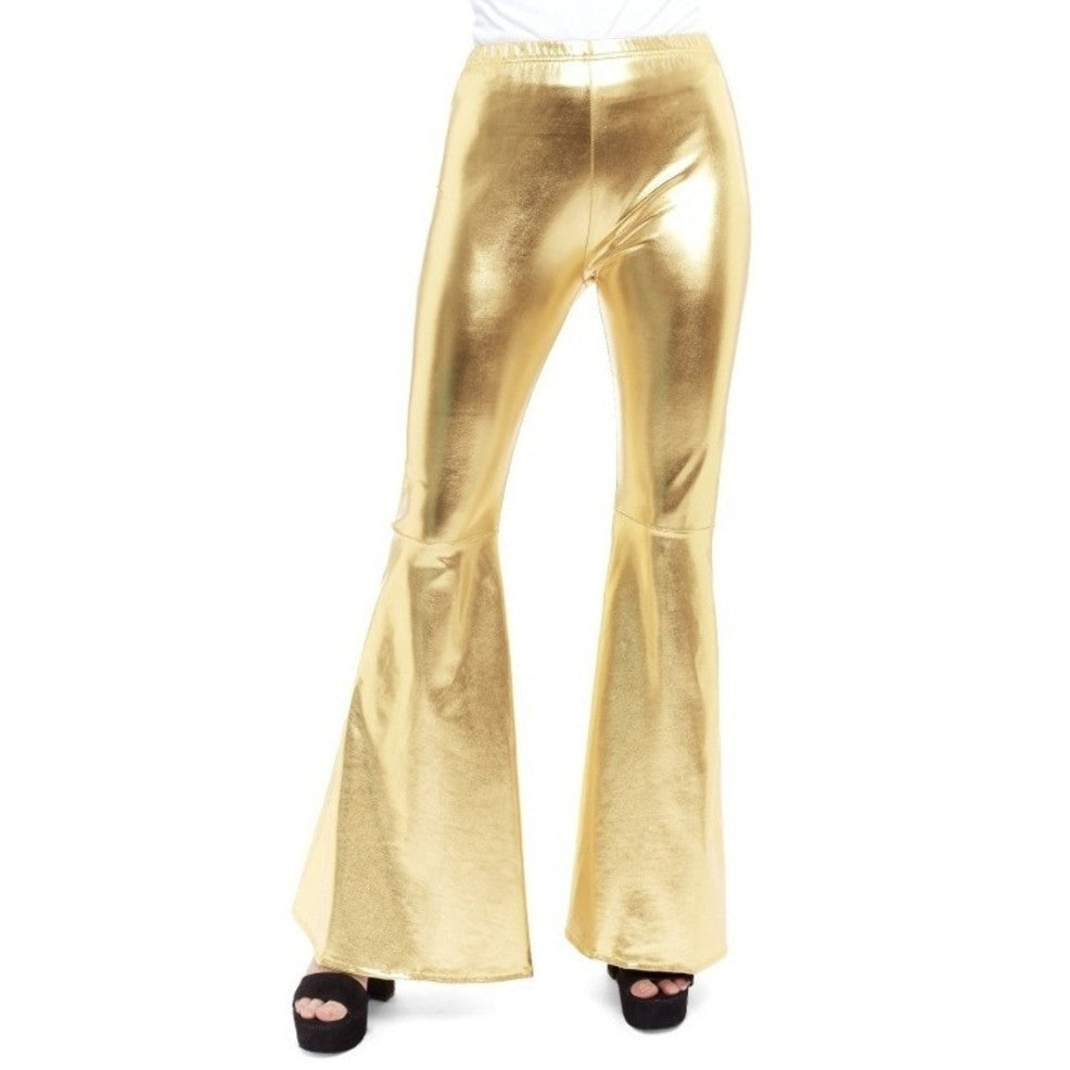 Pantalón Acampanado Dorado Metalizado
