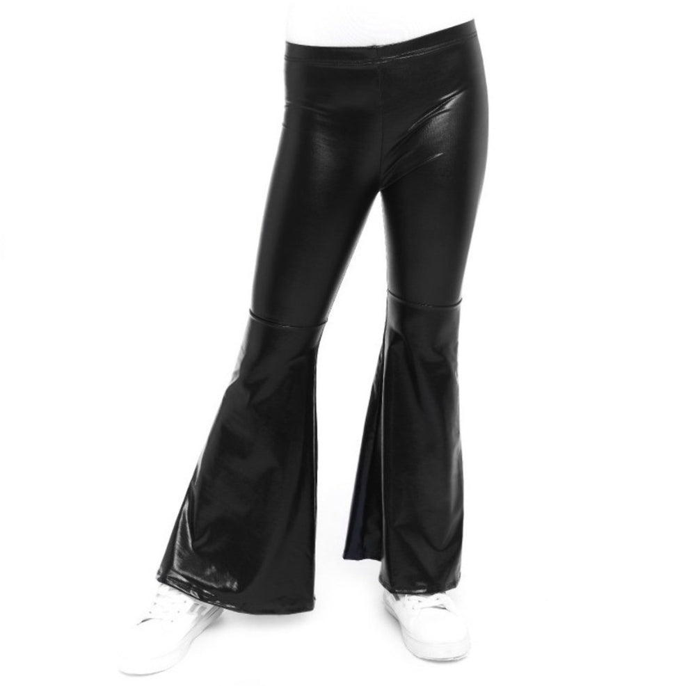 Pantalón Acampanado Negro Metalizado infantil