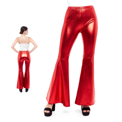 Pantalón Acampanado Rojo Metalizado