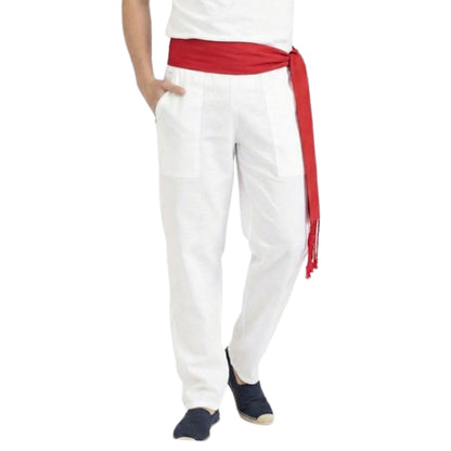 Pantalón Blanco San Fermín con Bolsillos
