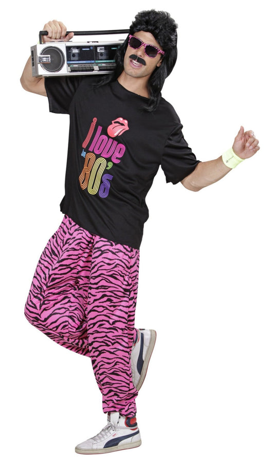 Pantalones Años 80 Rosas para hombre