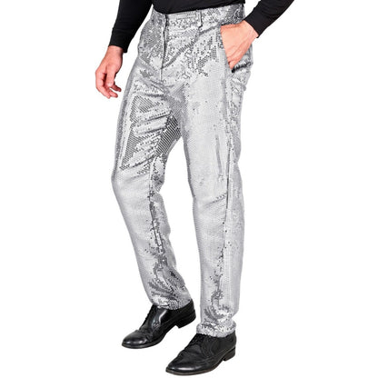 Pantalones Plateados Lentejuelas