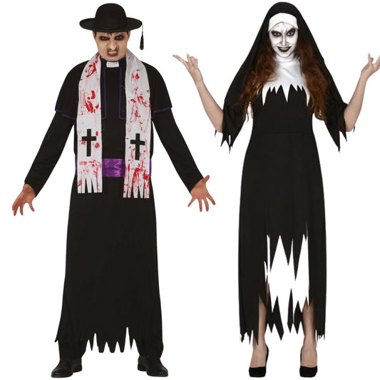 Disfraces en pareja de Zombies Religiosos