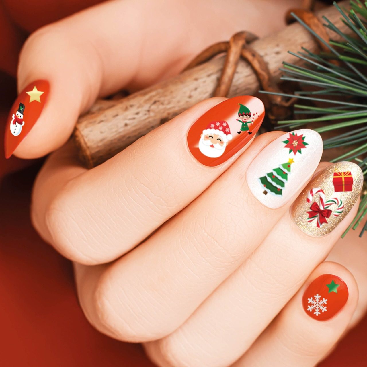 Pegatinas para Uñas de Navidad