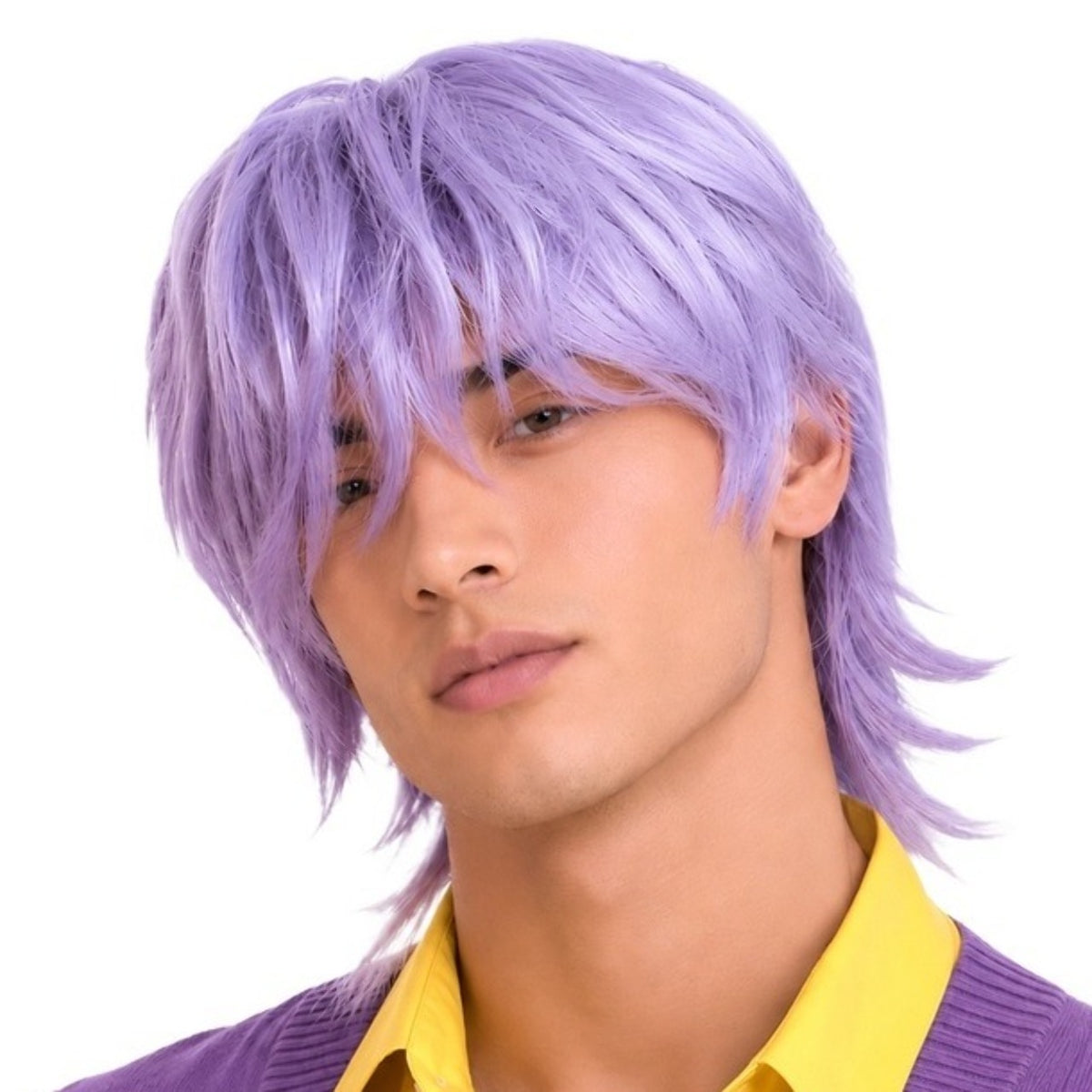 Peluca Demonio Cantante K-Pop Lila