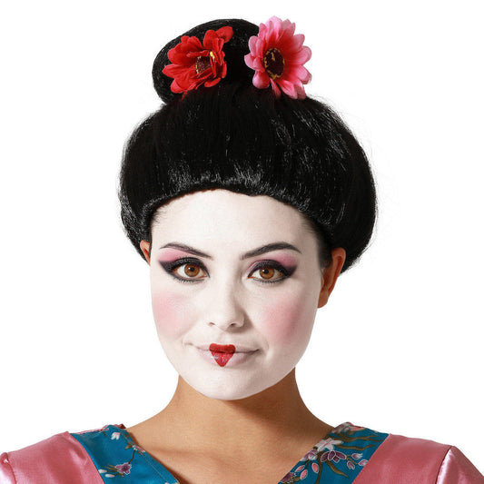 Peluca de Geisha Flores