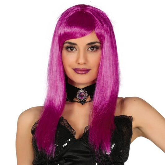 Peluca Lila con Flequillo