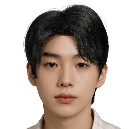 Peluca Negra K-Pop Jinu