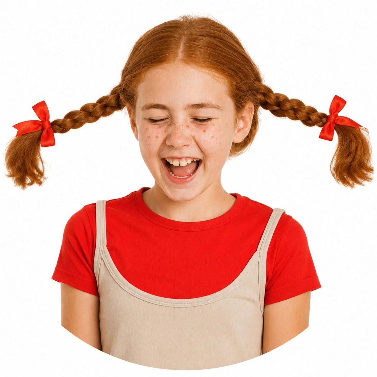 Peluca de Niña Traviesa Trenzas infantil